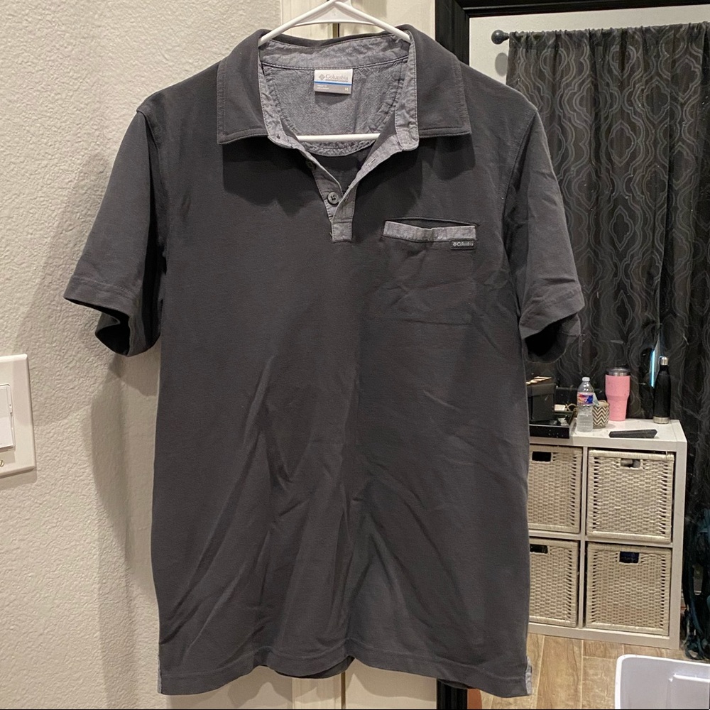 Men’s Columbia dark grey collars shirt